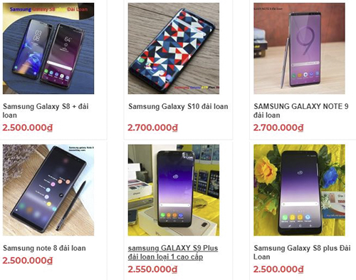 Galaxy Note9, Galaxy S10 rao bán trên mạng.