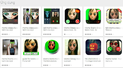 Các ứng dụng ăn theo Momo xuất hiện trên Google Play.