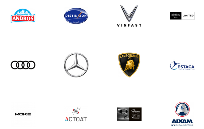 Logo VinFast xuất hiện cùng các hãng xe nổi tiếng 